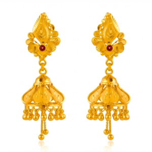 Classy Heritage Gold Jhumka Earrings