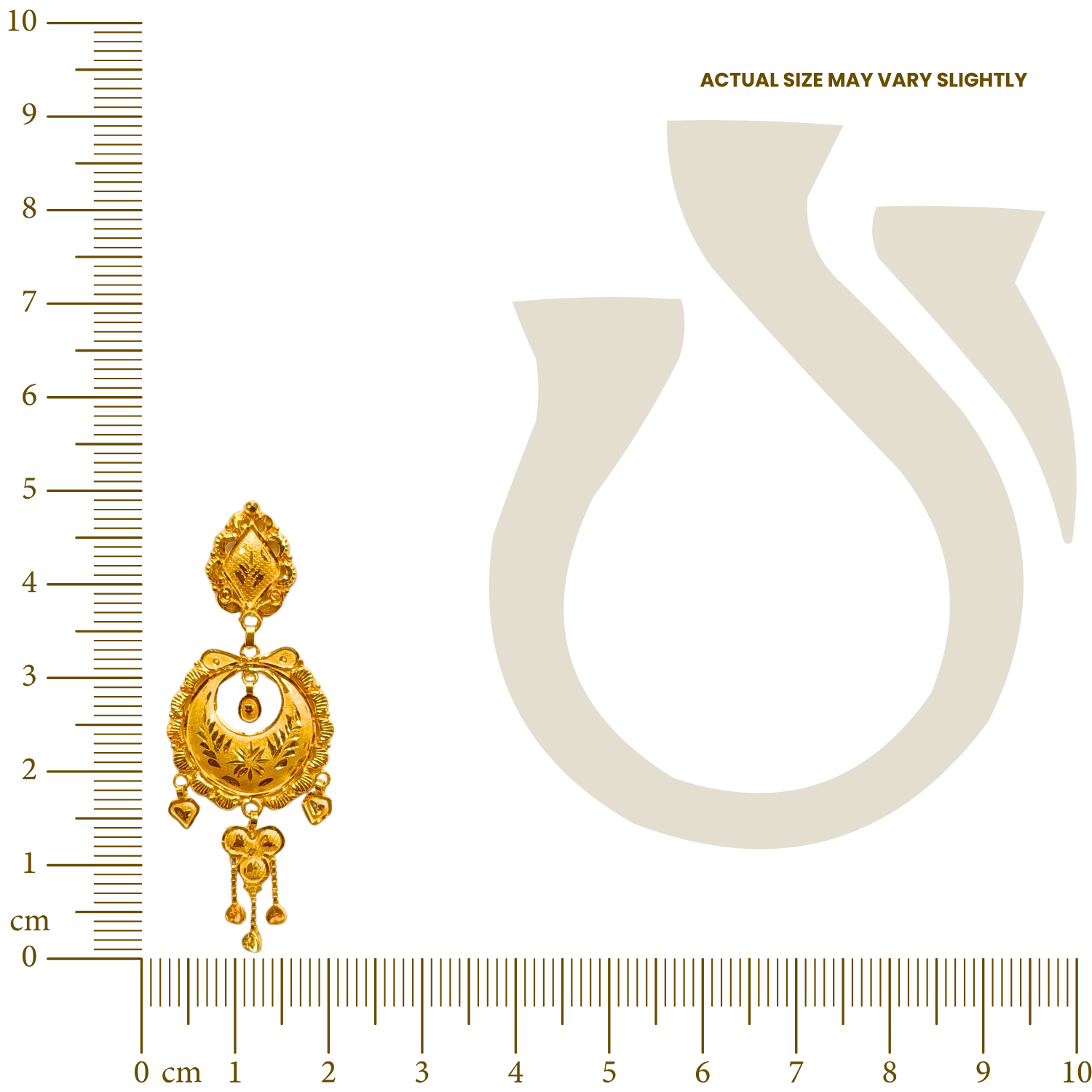 Chandelier Chhillai Gold Earrings