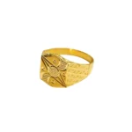 22KT Yellow Gold Heavy Textured Men’s Ring